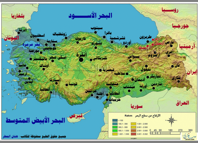 خريطة-تركيا-بالعربي